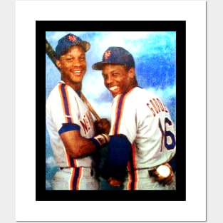 Darry l Strawberry and Dwight Gooden in New York Mets, 1983 Posters and Art